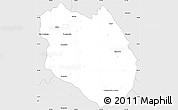 Silver Style Simple Map of Talpa de Allende