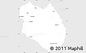 Silver Style Simple Map of Talpa de Allende, single color outside