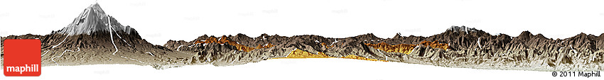 Physical Horizon Map of Tamazula De Gordiano, semi-desaturated