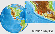 Physical Location Map of Tamazula de Gordiano