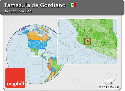 Political Location Map of Tamazula De Gordiano