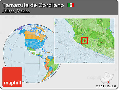Political Location Map of Tamazula De Gordiano