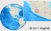 Shaded Relief Location Map of Tamazula de Gordiano