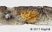 Physical Panoramic Map of Tamazula de Gordiano, semi-desaturated