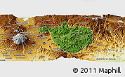 Satellite Panoramic Map of Tamazula de Gordiano, physical outside