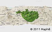 Satellite Panoramic Map of Tamazula de Gordiano, shaded relief outside
