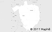 Silver Style Simple Map of Tamazula de Gordiano