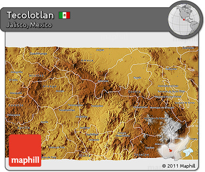 Physical 3D Map of Tecolotlan