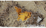 Physical 3D Map of Tecolotlan, semi-desaturated