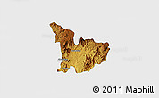 Physical 3D Map of Tecolotlan, single color outside