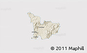 Shaded Relief 3D Map of Tecolotlan, single color outside