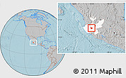 Gray Location Map of Tecolotlan, highlighted parent region, hill shading
