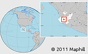 Gray Location Map of Tecolotlan, highlighted parent region