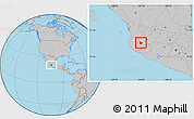 Gray Location Map of Tecolotlan