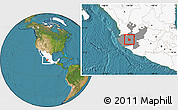 Satellite Location Map of Tecolotlan, highlighted country, highlighted parent region