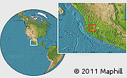 Satellite Location Map of Tecolotlan
