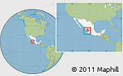 Savanna Style Location Map of Tecolotlan, highlighted country, highlighted parent region, within the entire country