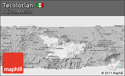 Gray Panoramic Map of Tecolotlan