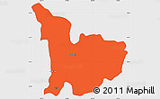 Political Simple Map of Tecolotlan, single color outside