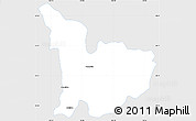Silver Style Simple Map of Tecolotlan, single color outside