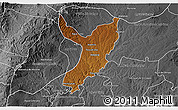 Physical 3D Map of Teocaltiche, desaturated
