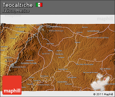 Physical 3D Map of Teocaltiche