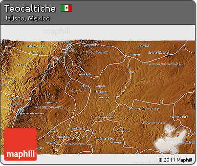 Physical 3D Map of Teocaltiche