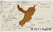 Physical 3D Map of Teocaltiche, shaded relief outside