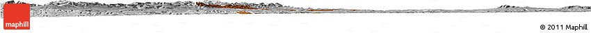 Physical Horizon Map of Teocaltiche, lighten, desaturated