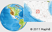Physical Location Map of Teocaltiche, highlighted country
