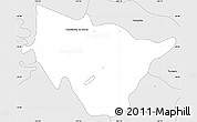 Silver Style Simple Map of Teocuitatlan de Corona
