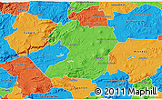 Political 3D Map of Tepatitlan de Morelos