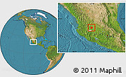 Satellite Location Map of Tepatitlan de Morelos