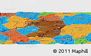 Physical Panoramic Map of Tepatitlan de Morelos, political outside