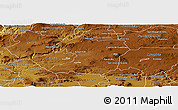 Physical Panoramic Map of Tepatitlan de Morelos