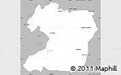 Gray Simple Map of Tepatitlan de Morelos