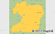 Savanna Style Simple Map of Tepatitlan de Morelos