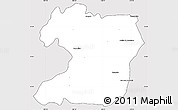 Silver Style Simple Map of Tepatitlan de Morelos, cropped outside