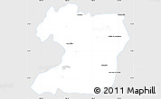 Silver Style Simple Map of Tepatitlan de Morelos, single color outside
