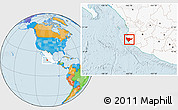 Political Location Map of Tomatlan, highlighted country