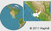Satellite Location Map of Totatiche, highlighted parent region