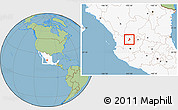 Savanna Style Location Map of Totatiche, highlighted country