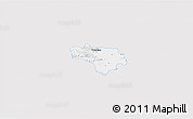 Silver Style 3D Map of Tototlan, single color outside