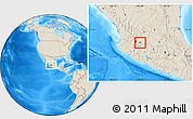 Shaded Relief Location Map of Tototlan