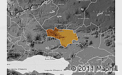 Physical Map of Tototlan, desaturated
