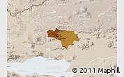 Physical Map of Tototlan, lighten