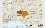 Physical Map of Tototlan, shaded relief outside