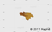 Physical Map of Tototlan, single color outside