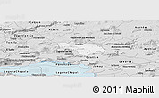 Silver Style Panoramic Map of Tototlan