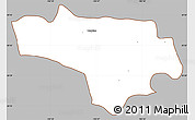 Gray Simple Map of Tototlan, cropped outside